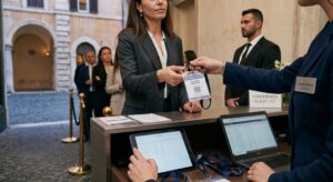 Hostess, accrediti e controllo accessi per eventi a Roma: quando servono davvero in una location