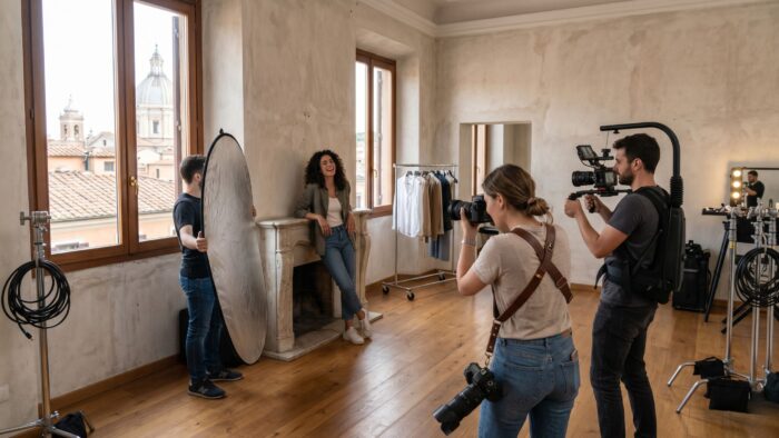 Shooting fotografici e riprese video a Roma: come scegliere una location che semplifica set, luce e logistica