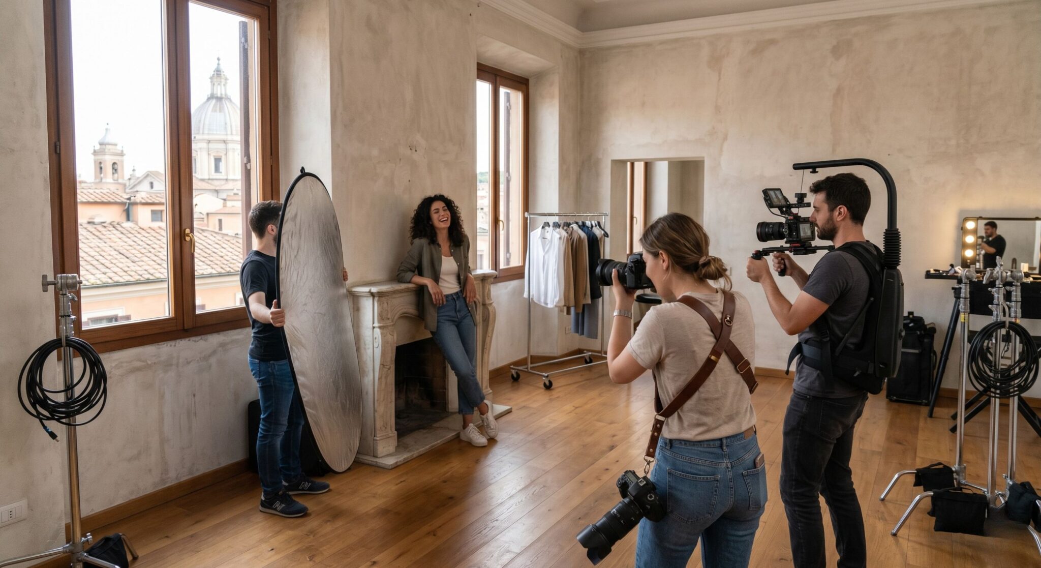 Shooting fotografici e riprese video a Roma: come scegliere una location che semplifica set, luce e logistica
